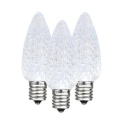 Pure White C9 LED Replacement Bulbs 25 Pack 11 Pure White C9 LED Replacement Bulbs 25 Pack -Christmas Lights Series 0034567 pure white c9 led replacement bulbs 25 pack