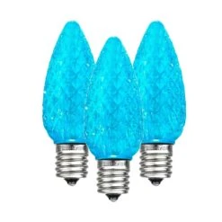 Teal C9 LED Replacement Bulbs 25 Pack -Christmas Lights Series 0034574 teal c9 led replacement bulbs 25 pack